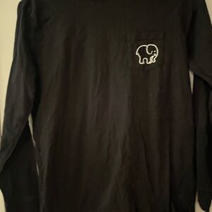 Ivory Ella Black Long Sleeve with Santa Elephant Design